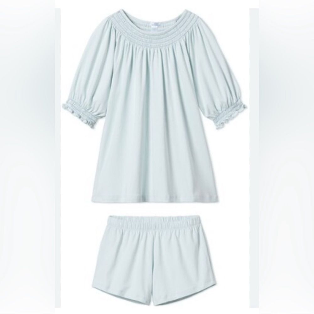 Elegant Light Blue Women's Pajama Set